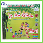 Đồ Chơi Trí Tuệ 3 in 1 - Ô Ăn Quan - Cờ Vây - Cờ Caro - Trò Chơi Dân Gian