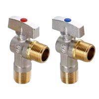 【YF】 Brass Flow Angle Value Plumbing Fitting Triangle Valve Water Stop for Faucet Bathroom Toilet Sink