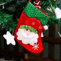 Lovely Christmas Tree Decorations Hang Candy Socks Xmas Stockings For Kids Christmas Gift