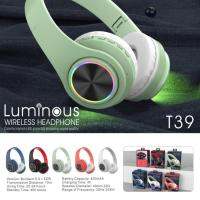 B39 Wireless Bluetooth Earphone Luminous Music Sport Deep Bass On-Ear Headphones Hands-free With Mic