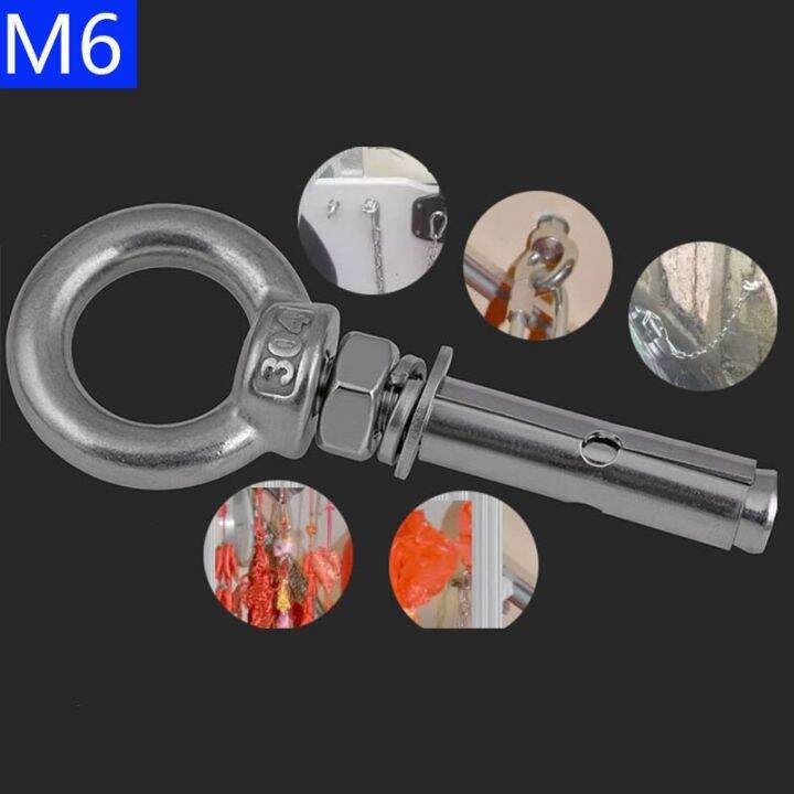 M6 6mm Concrete Sleeve Anchors Lifting Eye Expansion Bolts 304