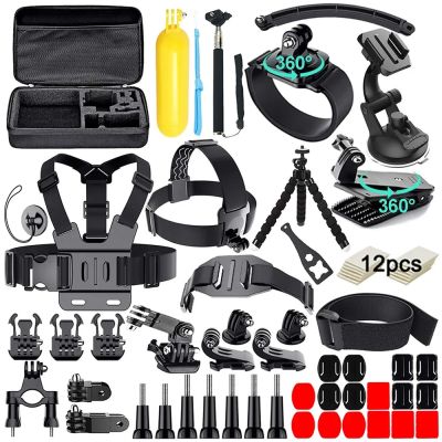 60 In 1 Action Camera Accessories Kit For Gopro Hero 11 10 9 8 7 6 5 4 Hero Session Insta360 Xiaomi DJI AKASO Campark Action Cam