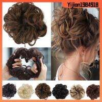 YIJIAN1984918 ยุ่งๆ หางม้า scrunchie สังเคราะห์ มวยผมยืดหยุ่น Updo มวย วิกผม