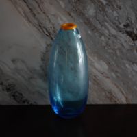 C&amp;C HOME Turquoise Vase with Orange Edge แจกัน แจกันใส่ดอกไม้ ของตกแต่งบ้าน แจกันแก้ว แจกันใส ที่ใส่ดอกไม้ แจกันตกแต่งบ้าน แจกันสวยงาม