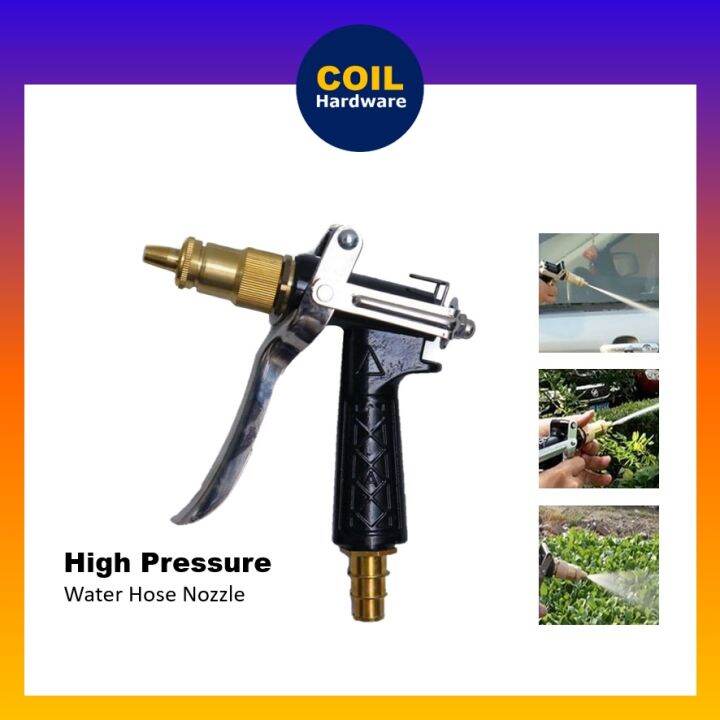 High Pressure Garden Hose Brass Nozzle | Water Spray Gun | Copper Head ...