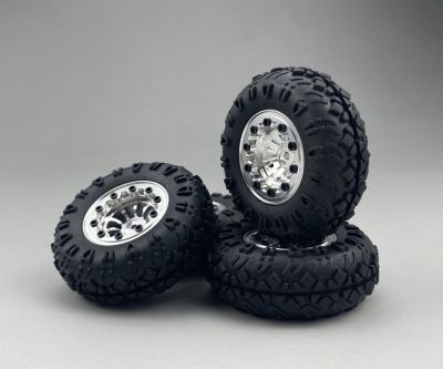ZERO-Z MINI-Z 4X4 JimnyWrangler Rubiconhilux Aluminum Wheel jante ruedas（Silver 4Pcs For Mini-Z 4X4）