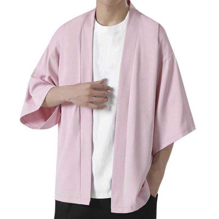 เสื้อกิโมโนผู้ชาย-เสื้อกิโมโนญี่ปุ่นฮาราจูกุชุดสตรีทเสื้อคาร์ดิแกน-kimono-ผู้ชาย