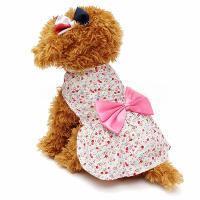 Country style Small floral pet dress Pink M