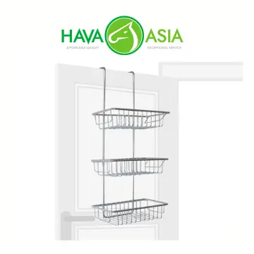 Over Head Shower Caddy Basket with Hooks, 3 Layers Bathroom