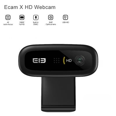 ☑✶✗ Ecam X Webcam 1080P Full HD Web Camera USB 5.0 Mega Pixels Auto Focus Built-In Microphone For PC Computer Mac Laptop Desktop