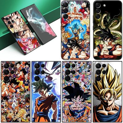 【LZ】 Dragon Ball Z Goku Phone Case For Samsung Galaxy S23 S22 S21 Ultra S20 FE 5G S10E S10 Lite S8 S9 Plus S7 Edge Black Cover