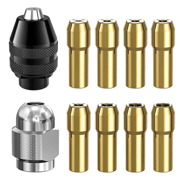drill-chuck-collet-set-for-dremel-1-32inch-to-1-8inch-replacement-4486-keyless-bit-with-replacement-rotary-drill-nut-set