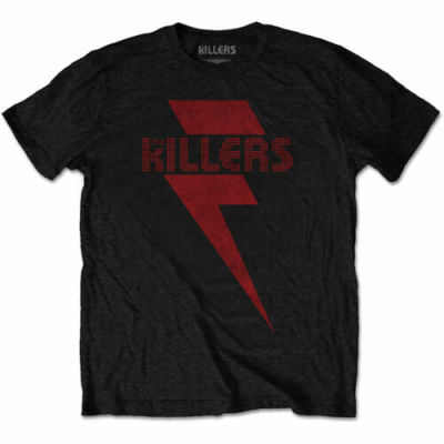 The Killers Red Bolt Mens Official Black Tshirt