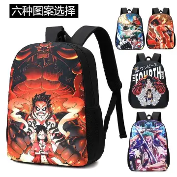 One Piece Backpack Students Luffy Zoro Schoolbag Boys Girls