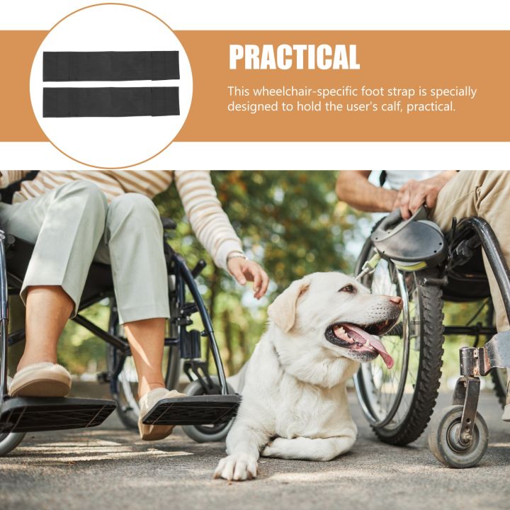 2-pcs-front-buckle-cinch-belt-mobility-equipment-wheelchair-leg-rest-wheelchair-foot-protector-pedals-wheelchair-shoe-holder