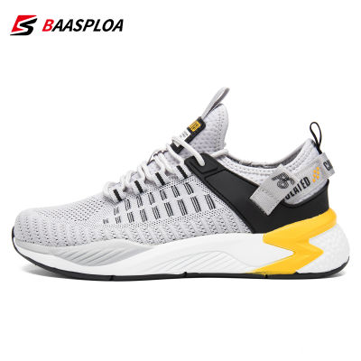 Baasploa Mens Running Shoes Lightweight Breathable Sneakers Mesh Wear-resistant Casual Male Non-slip Tennis Walking Shoes