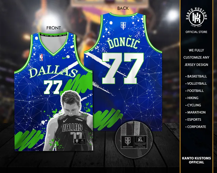 Kanto Kustoms x V-Neck NBA Basketball Sportswear Jersey “Dallas ...