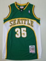 Ready Stock Top-Quality Mens 35 Kevin Durant Seattle Supersonics Mitchell Ness 2007-08 Hardwood Classics Basketball Swingman Jersey - Green