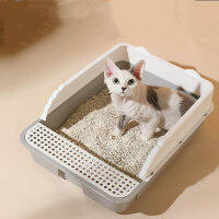 Litter box urinal potty cat toilet large space toilet semi-enclosed litter box tray supplies