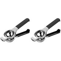 2X Lemon Squeezer - New Stainless Steel Manual Lemon Juicer, Lemon Lime Squeezer Press Silicone Handle