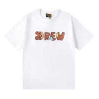 [S-5XL] Unisex❤ ❤ Drew ใหม่ เสื้อยืดลําลอง แขนสั้น คอกลม พิมพ์ลายตัวอักษรหมี  EYSD