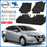 LittleBird พรมปูพื้นรถยนต์ โรงงานผลิตของไทย Nissan Almera 2011-2025 3/4PCS การรับประกันคืนสินค้าภายใน7วัน พรมรถยนต์