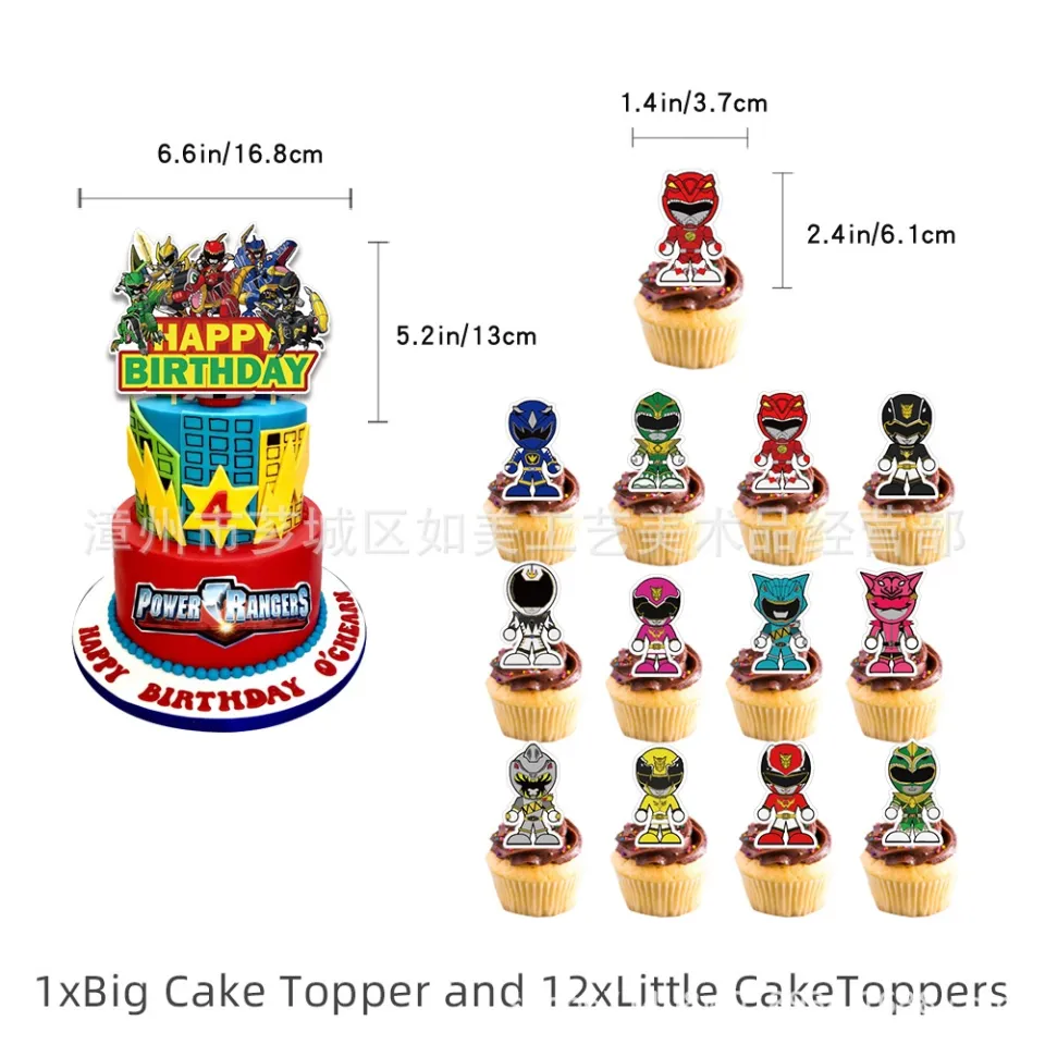 Power Rangers Mystic Force Yellow Red Blue Pink Red Green Ranger Edible Cake  Topper Image ABPID09108 - Walmart.com