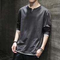 CODAndrew Hearst Long-sleeved t-shirt male Korean version of the trend black round neck loose autumn student bottoming shirt t-shirt all-match autumn clothes