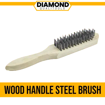 Wire Brush Wood Handle Brass