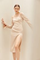 Threep Lucia midi dress in Nude