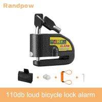 Randpow ที่ล็อคดิสก์ปลุกล้อสกูตเตอร์รถจักรยานยนต์,กันขโมยกันน้ำได้110db ที่ล็อคจักรยานระบบนิรภัยจักรยานแบบเสียงดัง