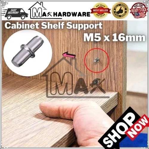 HARGA KILANG Metal Shelf Support Stud Pin Peg for Furniture Wardrobe
