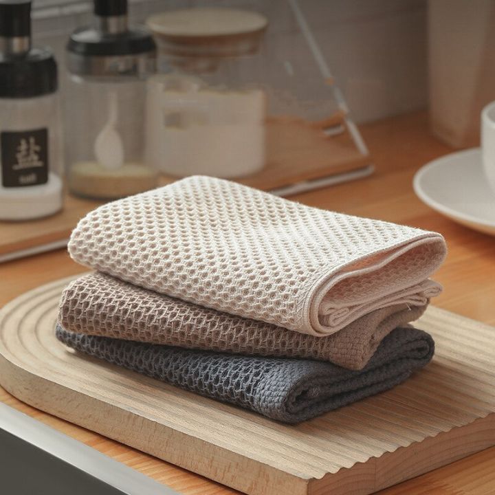 เกล็ดปลาผ้าเช็ดกันจาระบีผ้าเช็ดในครัวผ้าทำความสะอาดจานหน้าต่างกระจกผ้าเช็ด10ชิ้นใหม่ล่าสุด