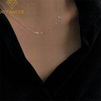 XIYANIKE Summer Bling Cross Necklace For Women Girl Clavicle Thin Chain Choker Fashion Jewelry Gift Party Collares Para Mujer