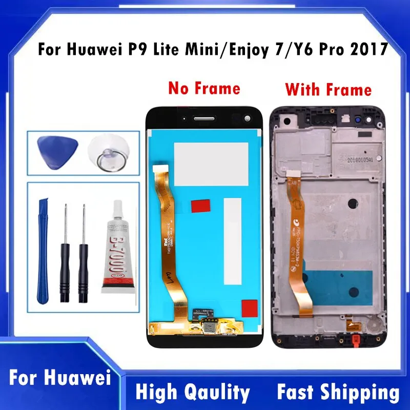 100% Tested ; Lcd For Huawei P9 Lite Mini Lcd Display Touch Screen  With Frame For Huawei Y6 Pro 2017 Sla L02 L22 L03 Lcd | Lazada