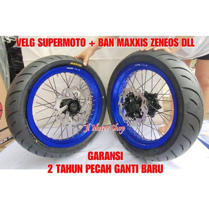 PROMO SEPAKET BAN VELG SUPERMOTO TROMOL ORIGINAL DAN EXPEDITION YAMAHA