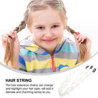 OULII 3PCS สายผมโซ่ผู้หญิงส่วนขยายไข่มุกเชนเชนคลิปในโซ่การถักเปียอุปกรณ์ผม