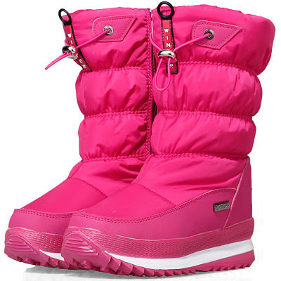 Childrens Winter Thick Snow Boots Mid-tube Non-slip Cotton Shoes Plus Velvet Warmth Leisure Boys and Girls Snow Boots