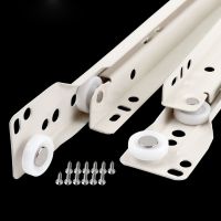 4 pcs/set Drawer Track Slides Cabinet Rails Thickening Computer Table Chute Clothing Cabinets Keyboard Roller Pulley Furniture