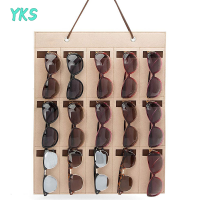 ?【Lowest price】YKS 15สล็อตรู้สึกขาแว่นตายืนสำหรับแว่นตาเก็บแว่นตา Display แขวนกระเป๋าเก็บ Wall Pocket Storage BOX Organizer