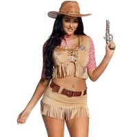 ♈ Cowgirl Adult Outfit Circus Costume Halloween Masquerade Sexy West Cowboy Uniforms Role Play