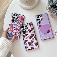 Samsung Tiffy【สติกเกอร์ตุ๊กตาบาร์บี้】เคส TPU ซิลิโคนนิ่ม Samsung Galaxy S22บวก S22Ultra S21Plus S21Ultra S20Plus กรอบโปร่งใสกันกระแทก S20Ultra