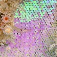 hotx【DT】 1Pcs Mirror Sequin Background Panel Hexagonal Backdrop Baby Shower Birthday Wedding Wall