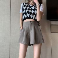 COD DSGERTRYTYIIO SUXI Womens Pants Summer Casual High-waisted Shorts Wide-leg Loose Suit Pants