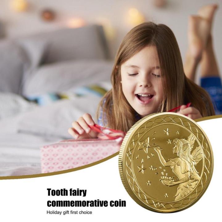 เหรียญฟันฟันที่หายไปเหรียญที่ระลึกฟันเหรียญทองคำไม่มีการซีดฟันเหรียญสำหรับฟันที่หายไปเด็กๆ-lyb3816ธนาคารเงิน