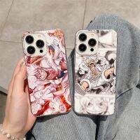 {Doudou Plush} O-หนึ่งชิ้น Luffys Zoros Sanji สีดำเคสโทรศัพท์สำหรับ IPhone 14 13 12 11 Pro Max กรอบซิลิโคนแข็งป้องกันเคสใส