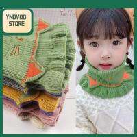 YNDVQO STORE กันลม ผ้าพันคอถักสำหรับเด็ก ถอดออกได้ อบอุ่นและอบอุ่น ปกเสื้อปลอม ฤดูหนาวในฤดูหนาว การ์ตูนลายการ์ตูน ที่อุ่นคอ เด็กทารกเด็กผู้ชายเด็กผู้หญิง