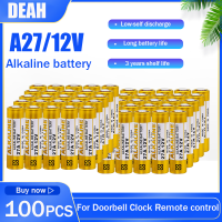 100Pcs 12V 27A V27GA แบตเตอรี่อัลคาไลน์ G27A MN27 MS27 K27A A27 ALK27A A27BP L828สำหรับนาฬิการีโมทคอนล Mouses