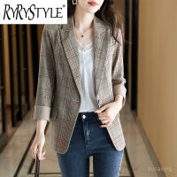 RYRYSTYLE Busalong เดรสลำลองแขน3/4สำหรับผู้หญิงเข้ารูปพอดีเสื้อเบลเซอร์016สำหรับฤดูใบไม้ผลิ/ฤดูร้อน