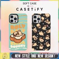 Silicone Flannel Cute Pug CASETiFY Phone Case Compatible for iPhone14/13/12/11/Pro/Max iPhone Case for IX XS MAX XR 7 8 Plus Case Shockproof Protective Soft Cover